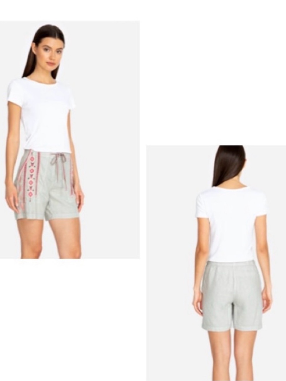 JOHNNY WAS Sabriya Linen Shorts in sand sz XL